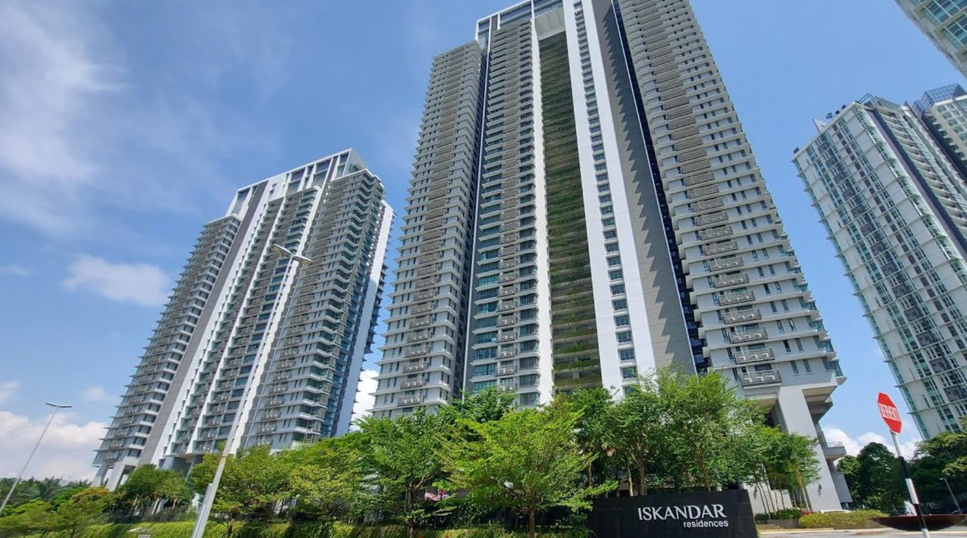The towers of Iskandar Residences in Medini, Iskandar Puteri