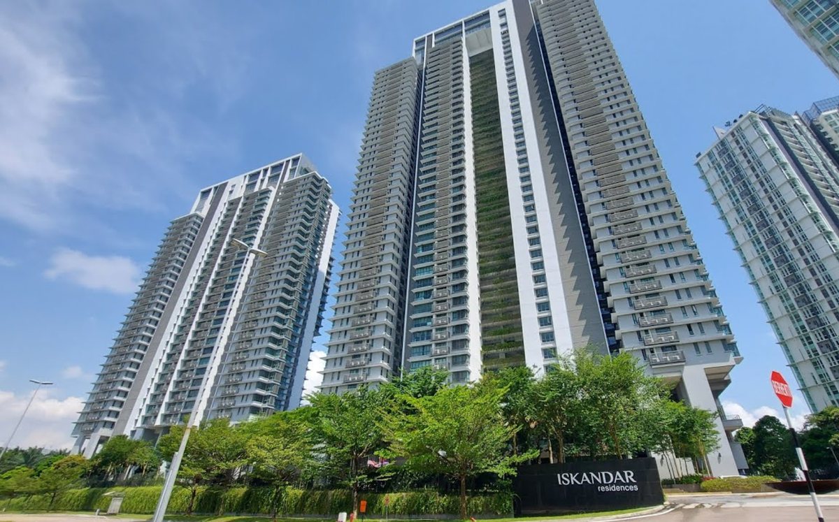 The towers of Iskandar Residences in Medini, Iskandar Puteri